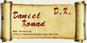 Daniel Komad vizit kartica